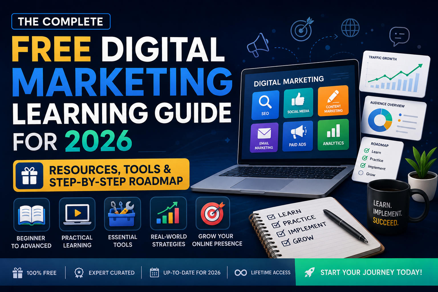 Learn Digital Marketing Free 2026 Roadmap Step-by-Step