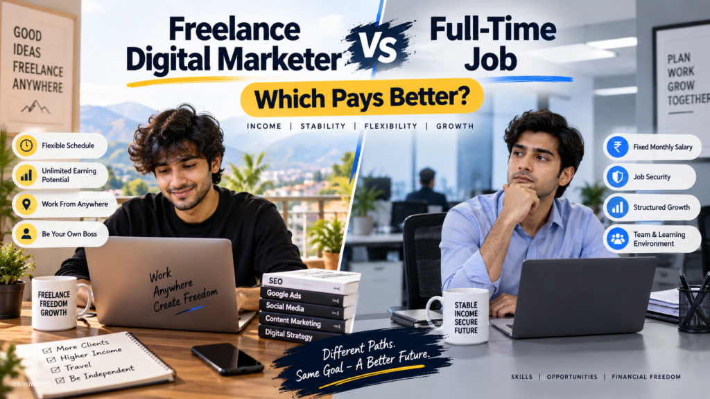Freelance Digital Marketer vs Full-Time Job